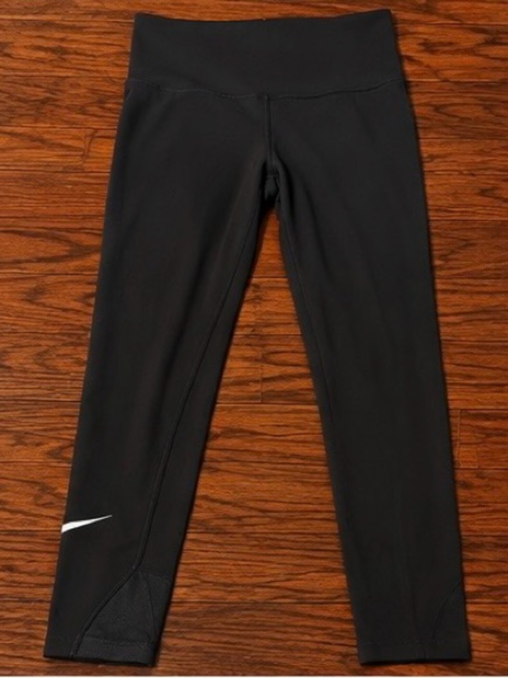 Nike Black Girls' Performance Leggings with White Swoosh